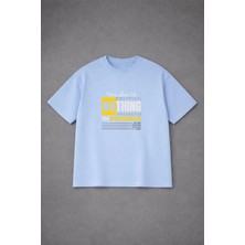 Lorvex Unısex Oversize T-Shirt %100 Pamuklu Rahat Kalıp Nothıng Baskılı