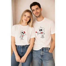 Lorvex 14 Şubat Sevgililer Günü (Valentine’s Day) T-Shirt Çift Kombin 2’li Romantik Aşk Baskılı