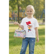Lorvex 23 Nisan Çocuk Tişört Unısex (Kız-Erkek) %100 Pamuk Baskılı Rahat Kalıp Günlük Bayram T-Shirt