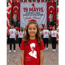 Lorvex 19 Mayıs Atatürk Gençlik Bayramı Tişört %100 Pamuk Oversize Unisex Baskılı Rahat Kalıp