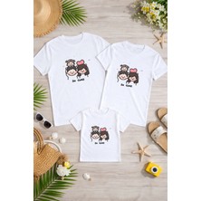 Lorvex Aile Kombin Oversize T-Shirt Anne Baba Çocuk %100 Pamuk Baskılı Rahat Kalıp (3 Adet Ayrı Sipariş Verilmelidir-Tekli Satılmaktadır)