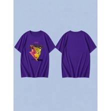 Lorvex Hungry Stay Baskılı %100 Pamuk Oversize Unisex Tişört Rahat Kesim T-Shirt