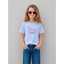 Lorvex Kız Çocuk Tişört %100 Pamuklu Baskılı Rahat Kalıp Yazlık T-Shirt