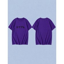 Lorvex Göktürkçe Türk Baskılı %100 Pamuk Oversize Unisex Tişört Rahat Kesim T-Shirt
