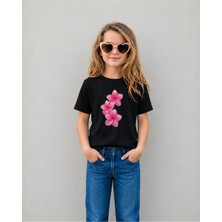 Lorvex Kız Çocuk Tişört %100 Pamuklu Baskılı Rahat Kalıp Yazlık T-Shirt