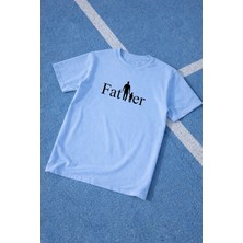 Lorvex Baba Tişört Babalar Günü Oversize %100 Pamuk Baskılı Erkek T-Shirt Rahat Kalıp