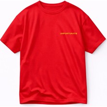 Lorvex T-Shirt Oversize %100 Pamuklu Rahat Kalıp Unfortunate Baskılı Premium
