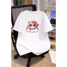 Lorvex Oversize Çocuk Genç Tişört %100 Pamuk Baskılı Rahat Kalıp Günlük Şık T-Shirt