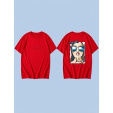 Lorvex T-Shirt Oversize Unisex %100 Pamuk Baskılı Rahat Kalıp Premium Tişört