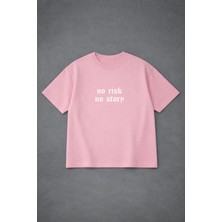 Lorvex T-Shirt Unısex Oversize %100 Pamuklu Rahat Kalıp No Rısk Baskılı Premium