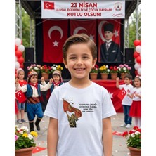 Lorvex Milli Bayram Temalı Baskılı Çocuk-Yetişkin Pamuklu Tshirt Tişört