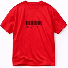 Lorvex Unısex Oversize Rahat Kalıp Made Of Art Baskılı %100 Pamuklu T-Shirt-Tişört