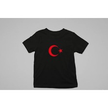 Lorvex Cumhuriyet Bayramı Özel Baskılı Unisex Çocuk Tişört – Kırmızı Ay Yıldız Baskılı