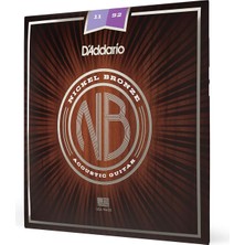 D'Addario Daddario NB1152 Akustik Gitar Tel Seti, Nickel Bronze, Custom-Lite