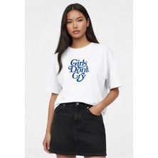 Lorvex Oversize T-Shirt Dont Cry Baskılı %100 Pamuklu Kadın Tişört