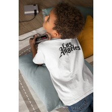 Lorvex Unisex Pamuklu Oversize Calıfornia Çocuk Baskılı Çocuk Tişört