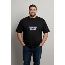 Lorvex Büyük Beden Tişört 5xl | %100 Pamuk Rahat Kalıp Tshirt Flame Baskılı