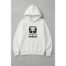 Lorvex Unisex Not My Problem Baskılı Oversize Sweatshirt