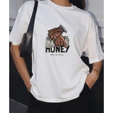 Lorvex Money Criminal Baskılı Oversize Unisex Pamuklu Tshirt-Tişört