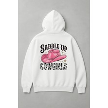 Lorvex Saddle Up Sırt Baskı Oversize Kadın Sweatshirt