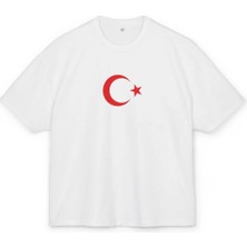 Lorvex T-Shirt 29 Ekim Cumhuriyet Bayramı Temalı Oversize Unisex – Ay Yıldız Detay Baskılı