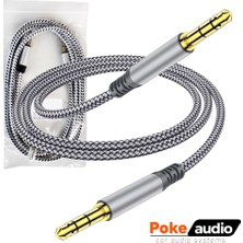 Poke Aux Kablo Bakır 3.5mm 1.kalite 1mt PK-6786