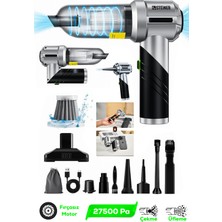 Steiner 27500PA Güçlü Katlanabilir Portatif Taşınabilir Vakumlu Kablosuz Mini Araç Süpürgesi Üfleme Özellikli + Bez Çanta Hediye