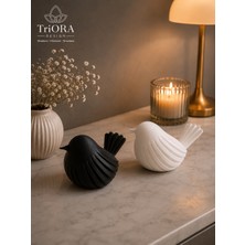 Triora Design Ikili Kuş Dekor Objesi – Modern Minimal Ev Dekoru, Salon ve Ofis Biblosu