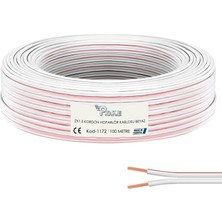 Poke 2x1.5 Hoparlör Kablosu Beyaz Kordon 100MT PK-1172