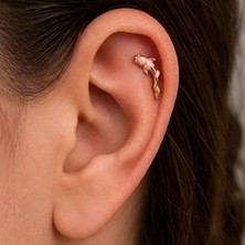 Koi Pembe Piercing (Sol Kulak)