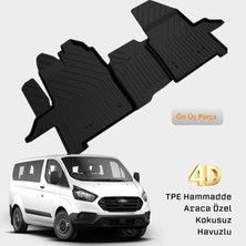 Yms Art Ford Tourneo Custom 2012 2023 Uyumlu Kokusuz Havuzlu Paspas Ön Iki Parça
