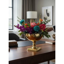Mono Decors Vazo Gold Boyalı Gold Ayaklı Orta Boy
