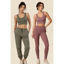 Fevien Kadın 2'li Paket Kalın Askılı Toparlayıcı Pedli Fitilli Dalgıç Kaşkorse Spor Sütyeni Bralet Esnek Rahat Günlük Yoga Fitness Pilates Destekli Dikişsiz Görünüm Crop Top Askılı Spor Üst
