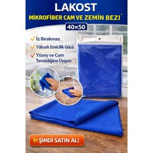 jantistore Lakost Mikrofiber Cam ve Zemin Temizlik Bezi 40X50