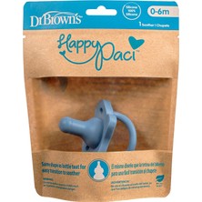 Happypaci Silikon Emzik 0-6m, Mavi, Tekli Paket
