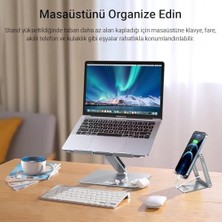 Trendy Pazars Juo Alüminyum Notebook Standı Yükseklik ve Eğim Ayarlı Ergonomik Metal Laptop Standı 11-17 Inch Arası Notebook Dizüstü Bilgisayar Standı, Ayarlanabilir