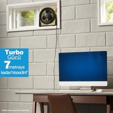 Honeywell Turboforce Turbo Vantilatör HT900NE4 Sessiz Soğutma, 90 Dereceye Kadar Ayarlanabilir Eğim Açısı, 3 Hız Ayarı, Duvara Montaj, Masa Vantilatörü - Mavi