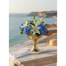 Mono Decors Vazo Gold Boyalı Gold Ayaklı Kupa Model Küçük Boy