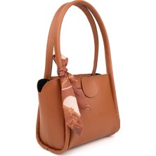 Sargınlar Kadın Fularlı Fermuar Kapamalı Shopper El ve Omuz Çantası