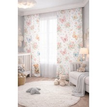 Beydex 140X260 Ölçüsünde 2 Adet Bebek Odası Çocuk Odası Baskılı Fon Perde