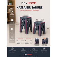 Deyhome Katlanabilir Pratik Kamp ve Bahçe Taburesi Küçük Boy– Taşınabilir, Dayanıklı ve Kompakt Tasarım