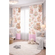 Beydex 140X260 Ölçüsünde 2 Adet Bebek Odası Çocuk Odası Baskılı Fon Perde