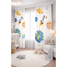 Beydex 140X260 Ölçüsünde 2 Adet Bebek Odası Çocuk Odası Baskılı Fon Perde