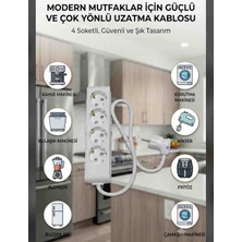 DC-ELEKTRO Viko Multi-Let 4 Lü (1-15 Metre Arası) Çocuk Korumali 3x2.5 % Yüz Tam Bakır Ttr Kablolu Uzatma Seyyar (Markanin Özel Üretimi Orijinal Tse Fişli Bakir Kablolu)
