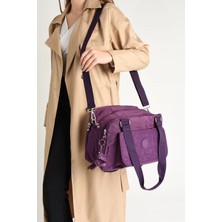571 Collections Çanta Ultra Hafif Su Geçirmez Çok Cepli Omuz Çantası Mor (Model: 571-5C)
