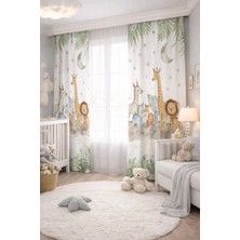 Beydex 140X260 Ölçüsünde 2 Adet Bebek Odası Çocuk Odası Baskılı Fon Perde