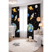 Beydex 140X260 Ölçüsünde 2 Adet Bebek Odası Çocuk Odası Baskılı Fon Perde