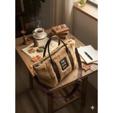 Sargınlar Kadın Vizon Kolon Askılı Kürklü Peluş Çapraz Çanta