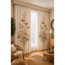 Beydex 100X250 Ölçüsünde 1 Adet Salon ve Yatak Odası Fon Perde Baskılı Fon Perde