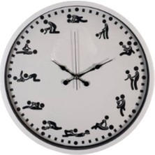 Toa Kamasutra Temalı (Pozizyonlu) Duvar Saati Beyaz